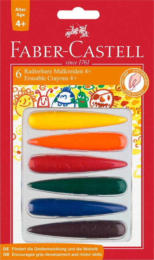 Faber Castell Farvekridt til børn, 6 stk.